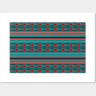 Ethnic Bohemian Kilim Style Pattern 2 Posters and Art